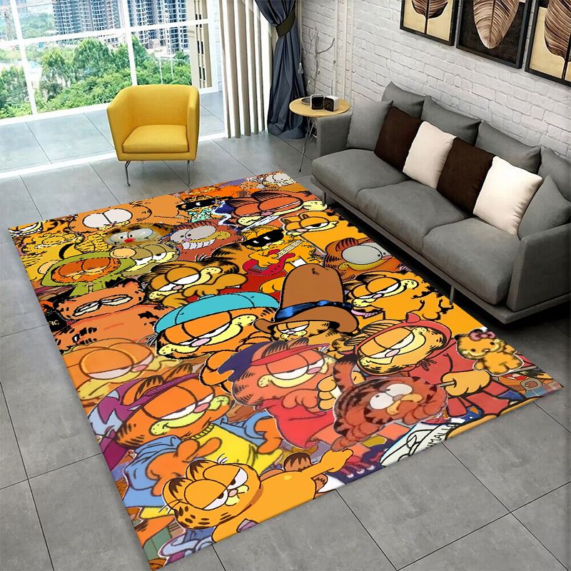 Area Rug - พรมปูพื้นกันลื่นลายการ์ตูนแมวการ์ฟิลด์สุดน่ารัก สำหรับห้องนั่งเล่น ห้องนอน ห้องเด็ก โซฟา ของตกแต่งบ้าน