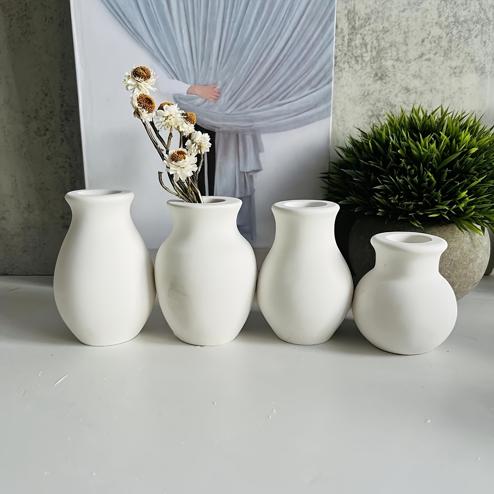 Candle Holder Decor - แม่พิมพ์ซิลิโคนรูปขวดขนาดเล็ก เหมาะสำหรับงาน DIY ทำกระถางปูนปลาสเตอร์และปูนซีเมนต์ ที่ใส่เทียน ของตกแต่งบ้าน