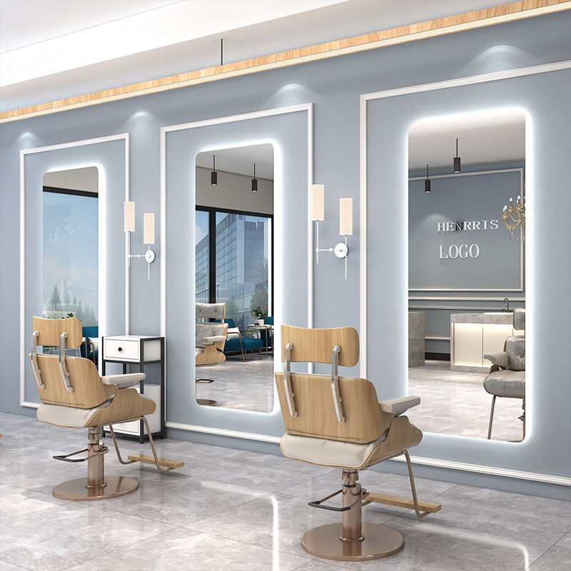 Decorative Mirror - กระจกตกแต่งสำหรับร้านตัดผมและร้านเสริมสวย ขนาด 70x170 พร้อมไฟ LED