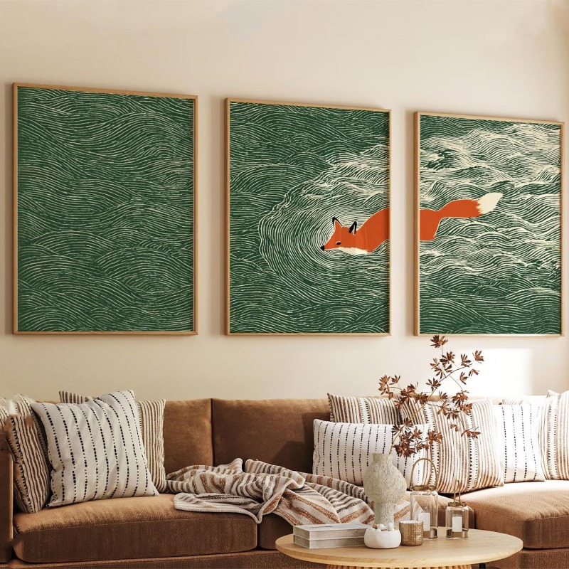 ชุดภาพวาดบนผ้าใบไร้กรอบ 3 ชิ้น - Abstract Canvas Set บทวิจารณ์และราคา