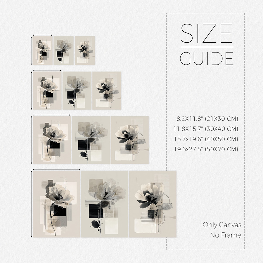 3 ชิ้น/ชุด ภาพวาดศิลปะดอกไม้สม - Abstract Canvas Set บทวิจารณ์และราคา