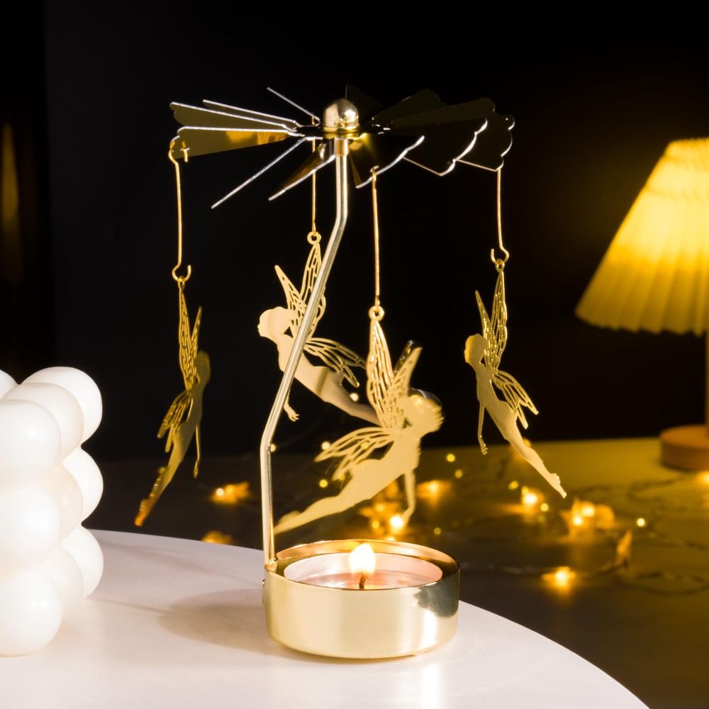 ที่วางเทียนโลหะหมุนได้ ใช้พลัง - Candle Holder Decor บทวิจารณ์และราคา