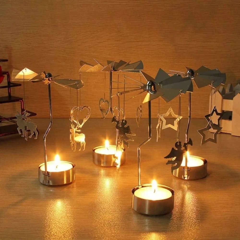 ที่วางเทียนโลหะหมุนได้ ใช้พลัง - Candle Holder Decor บทวิจารณ์และราคา