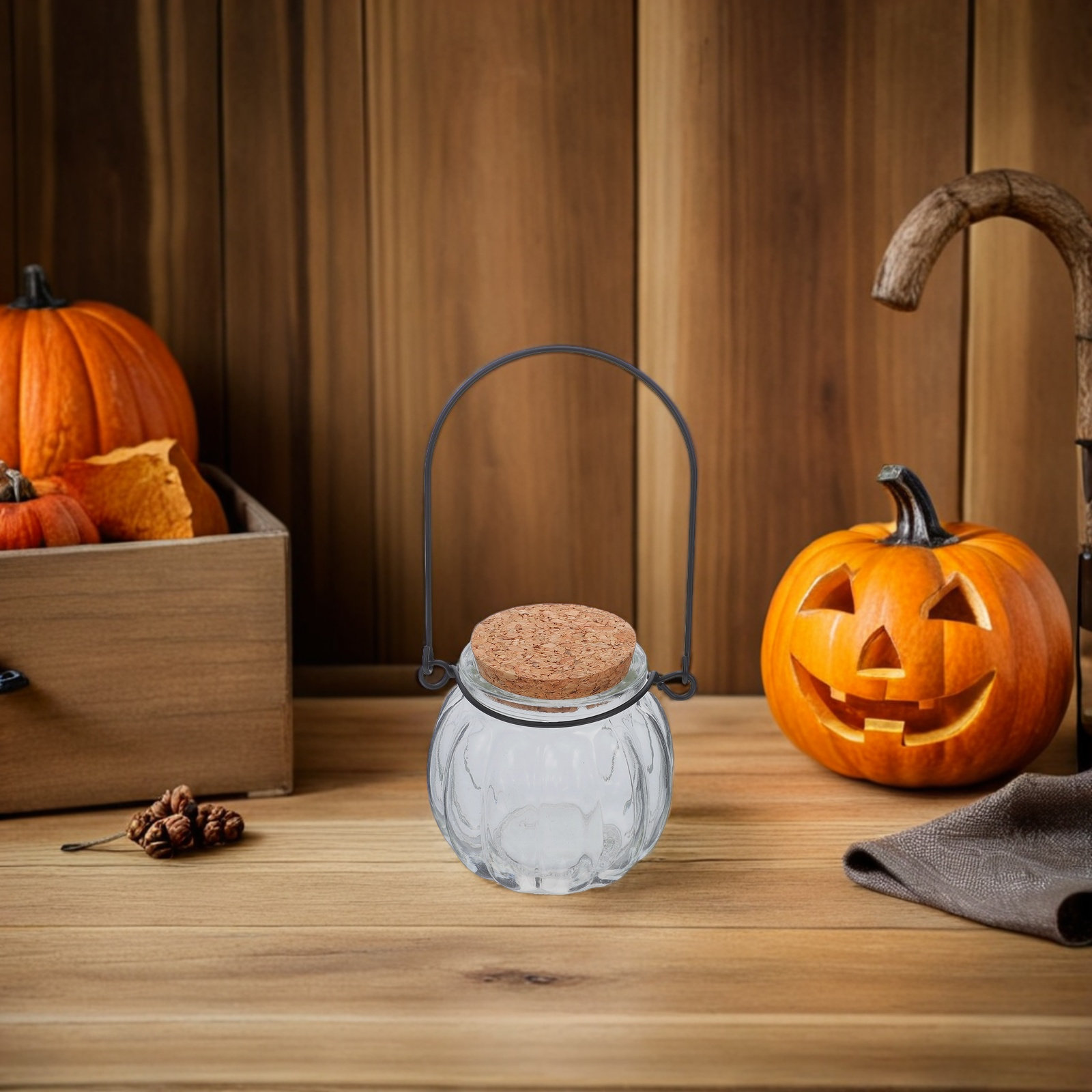 ชุดโหลแก้วใสทรงฟักทองสำหรับแขว - Vase Decor บทวิจารณ์และราคา