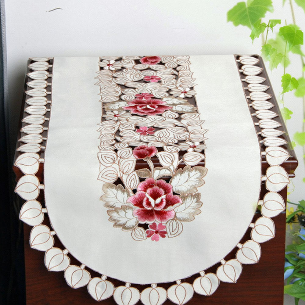 ผ้าปูโต๊ะลายดอกไม้ปักสุดหรู สไ - Table Runner บทวิจารณ์และราคา