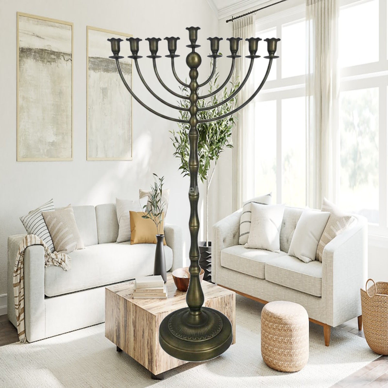 เชิงเทียนตั้งพื้นสูงสีบรอนซ์ 9 - Candle Holder Decor บทวิจารณ์และราคา