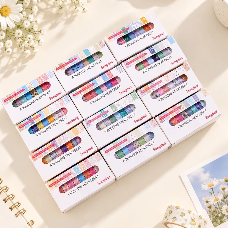 เทปวาชิลายดอกไม้สีพาสเทล 10 ม้ - Wall Sticker บทวิจารณ์และราคา