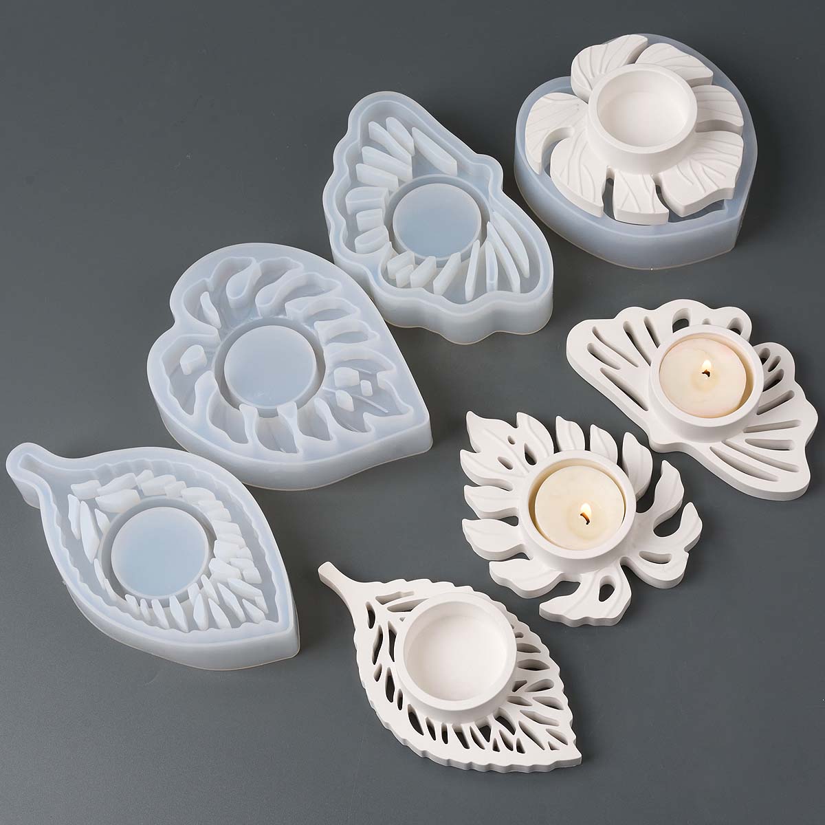 ใบเทียนแม่พิมพ์ซิลิโคน DIY Han - Candle Holder Decor บทวิจารณ์และราคา