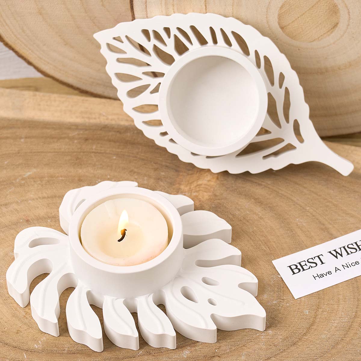 ใบเทียนแม่พิมพ์ซิลิโคน DIY Han - Candle Holder Decor บทวิจารณ์และราคา